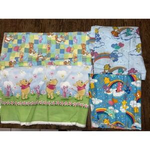 Vintage fabric lot Winnie the Pooh/carebears